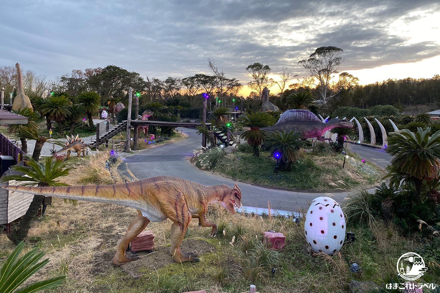 伊豆ぐらんぱる公園のイルミネーション「恐竜エリア」